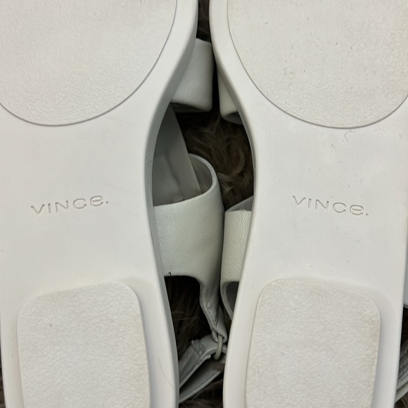 Vince Rava Leather Fisherman White Strappy Sandals 9.5 - Picture 11 of 13